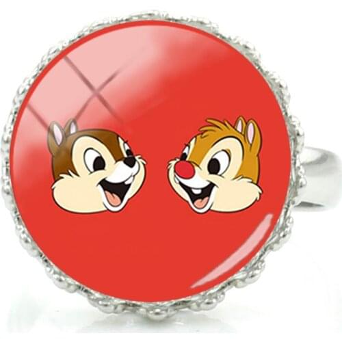 Disney Chipmunk Ring Kiki And Titi Art Ring Crown Fashion Design Ring Personality Creative Design Jewelry For Friends
