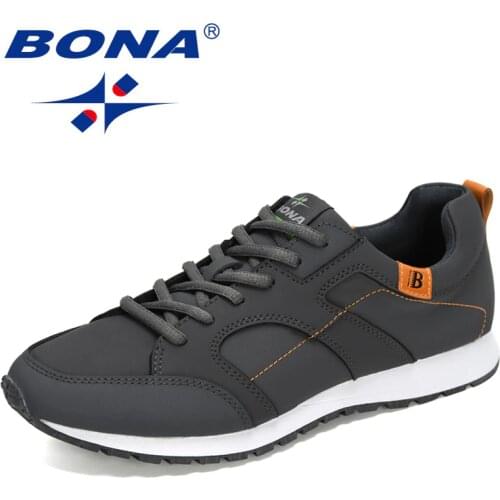 BONA 2021 New Designers Luxury Brand Trend Casual Shoes Men Classic Sneakers Italian Leisure Footwear Mansculino Chaussure Homme