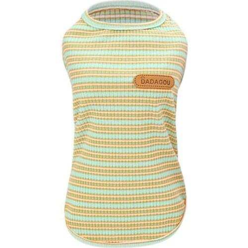 Pet Dog Summer Breathable Vest Dogs Spring Shirt Cat Clothes Chihuahua Tshirt Puppy Yorkshire Cotton Thin Strip Vests