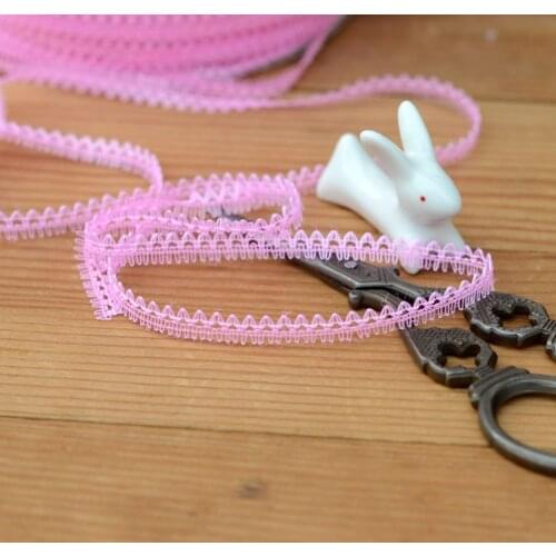 Hot selling Baby dress lace Pink nylon dog lace width 0.6 cm h0602