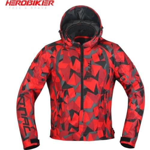 HEROBIKER Motorcycle Jackets Motocross Racing Jacket Men Motorbike Riding Waterfroof Breathable Reflective Clothes Four Seasons