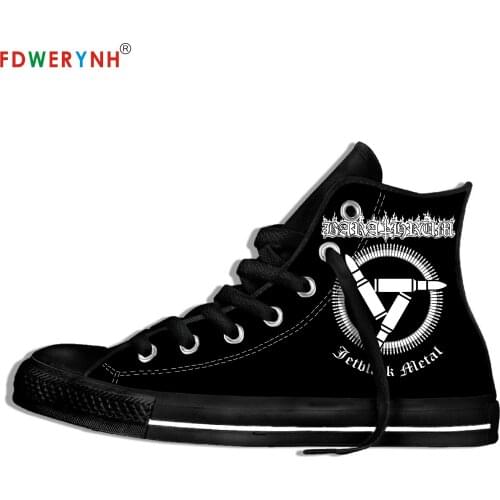 Mens Canvas Casual Shoes Metal Church Band Most Influential Metal Bands of All Time Customized Color Leisures Platform Shoes