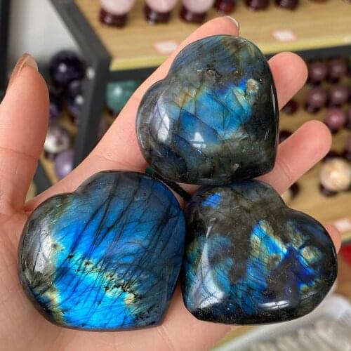 Natural crystal pull feldspar moonstone hand-carved love collection of home decoration