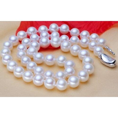 HUGE 18"10-11MM NATURAL SOUTH SEA WHITE PERFECT ROUND GENUINE PEARL NECKLACE 388