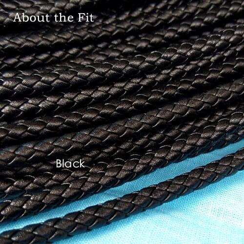 About the Fit 5mm 20 Meters Leather Cord Genuine Braided Leather Nappa Cow Leather Accessories For Jewelry Making Woven Rope