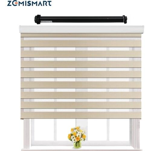 Zemismart WiFi Tuya Zebra Blinds Customized Curtain Electric Roller Shade Motor ZM25 Alexa Google Home Remote Control