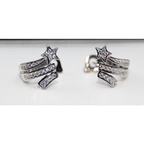S925 Sterling Silver Meteor Studs Gorgeous Luxury Brand Jewelry AAA Zircon All Joker Fashion Elegant Lady The New 2021Hot