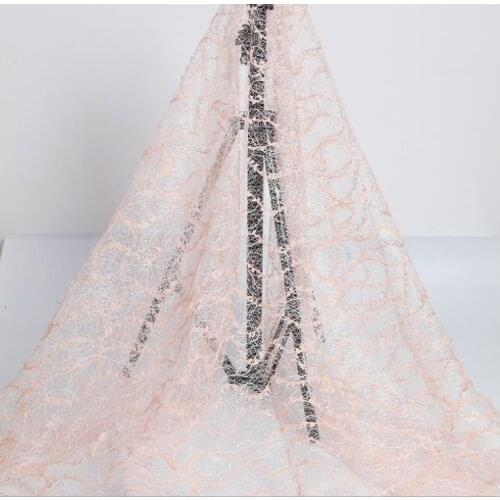 Mesh Lace Sequin Embroidered Spring Summer Womens Wedding Dress Fabric
