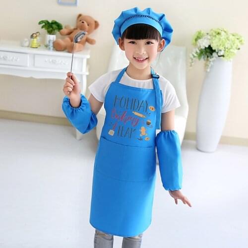 Cute Funny Childrens Apron Hanging Neck Polyester Adjustable Baking Dirt-resistant Baby Eating Painting Clothes logo print