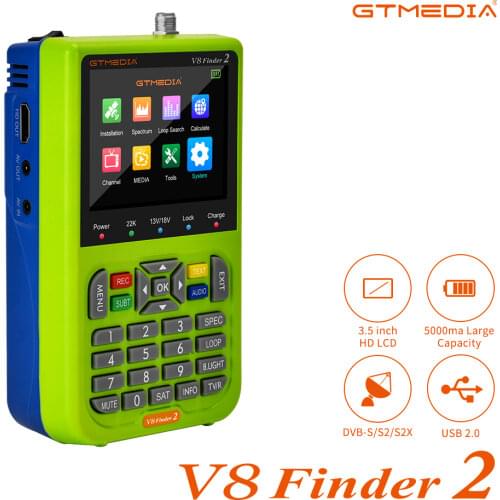 GTmedia V8 Finder DVB-S2/S2X Satellite Meter Satellite Finder satfinder better than freesat v8 finder WS-6906 6916 6950