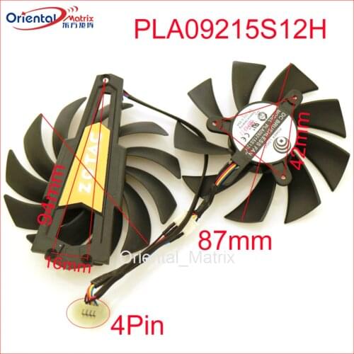 PLA09215S12H 87mm 12V 0.55A 4Pin VGA Fan For ZOTAC GTX660 GTX660TI GTX670 Graphics video Card Cooling Fan