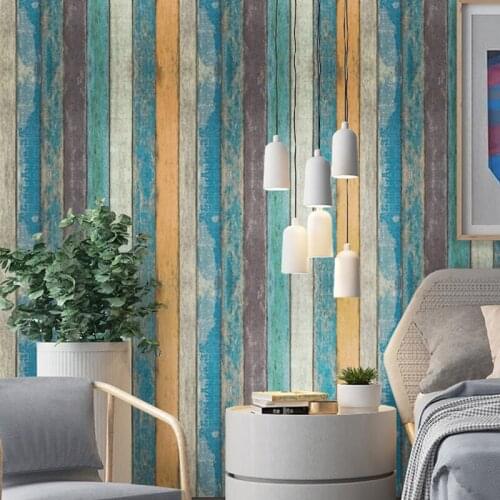 Vintage Modern Wood Self Adhesive Wallpapers For Living Room Furniture Bedroom Wals Waterproof Vinyl Roll Wall Contact-paper