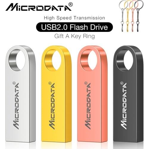 High Speed USB flash drive 64GB 32GB 16GB 128GB pen drive pendrive metal silver u disk memoria cel usb waterproof