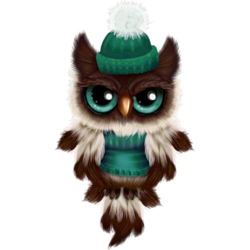 DecalsMe Funny Cartoon owl Car-Styling Vehicle Body Window Decals Sticker Decoration Water-resistant Car Decor Accessories