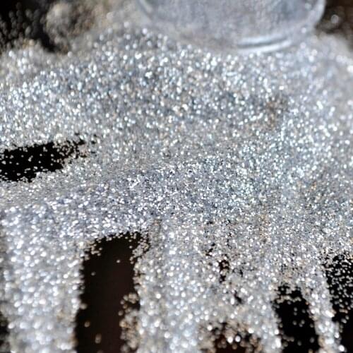 0.2mm Bling Bling Silver Color Glitter Dust Powder Nail Art Tips UV Acrylic Decoration N48