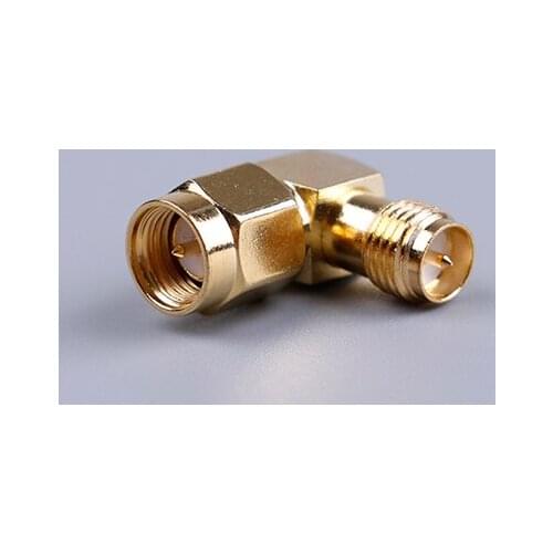 1pcs SMA Connector 90 Degree Right Angle SMA Male To RP SMA Female Adapter Screw The Needle