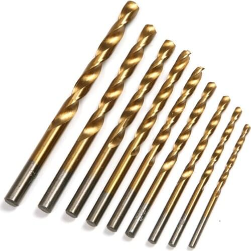 1Pcs HSS Straight Shank Extension Titanium Coated Twist Drill Bit For Woodwork Metal Reamer Tools 3/5.5/7MM