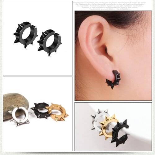 1pcs Titanium Steel Ear Clip Earrings Man Women Party Favors Jewelry Makeup Party Accessories Gifts Souvenir Children No Pierced