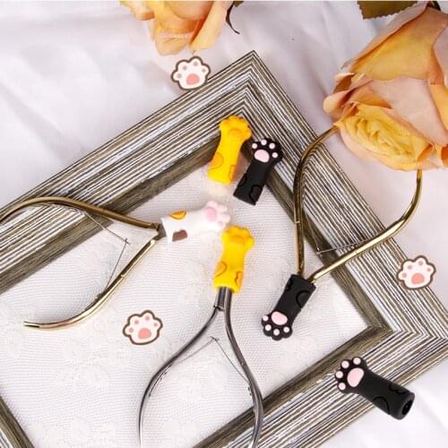 1Pcs Cat Paw Nipper Cover Protective Sleeve for Nail Cuticle Scissors Manicure Pedicure Tools Dead Skin Tweezers Cap Nail Tools