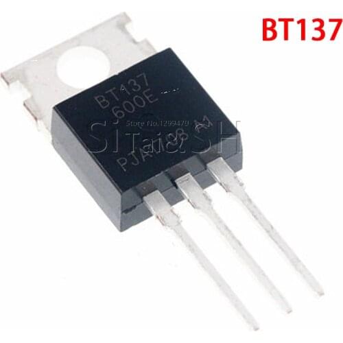 10pcs BT137-600E BT137-600 TO220 TO-220 BT137 Triacs sensitive gate 8A/600V New original