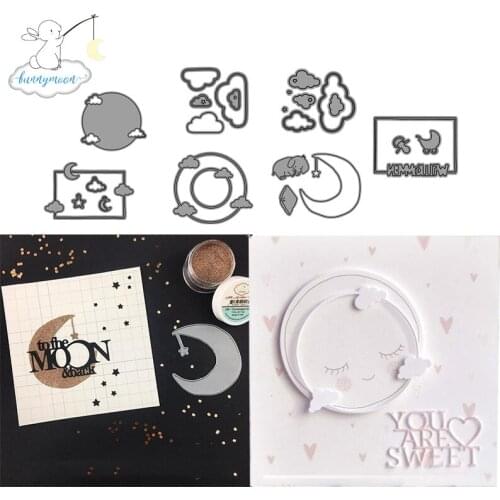 2019 New Arrival Moon and Stars Metal Cutting Dies Stencils for Scrapbooking/photo Album stamps Decorative Embossing DIY Cards