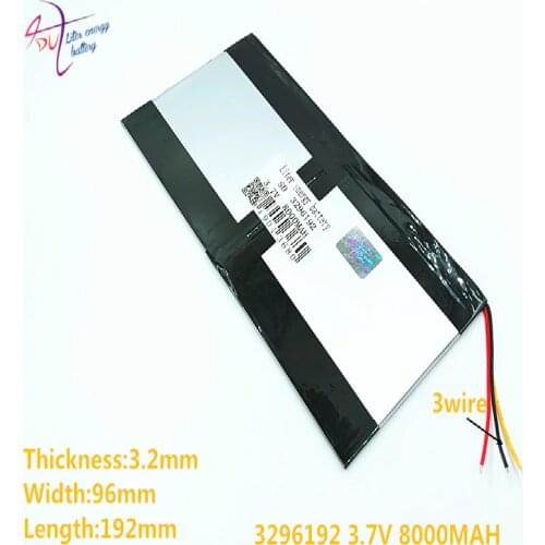 3 line 3296192 3.7V 8000MAH 3095190 For Teclast X98 air 3G P98 3G Tablet PC Battery 3 wire X98 X98 AIR p98 X98 P98HD P98