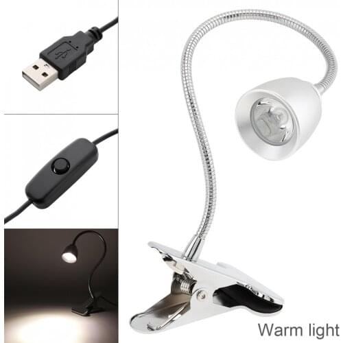 3W 4 Modes Light Dimmable LED USB Clip Type Lamp Warm Light Student Eye Protection Desk Lamp Cone Head with Metal Hose new