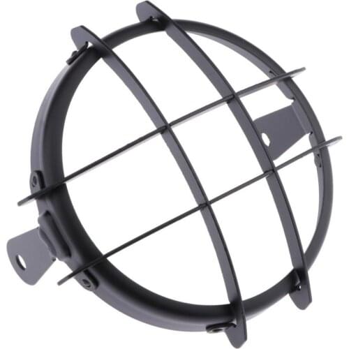 5.75″ CNC Metal Retro Motorcycle Headlight Lamp Mesh Grille Cover Mask Universal For Honda Yamaha Suzuki Cafe Racer