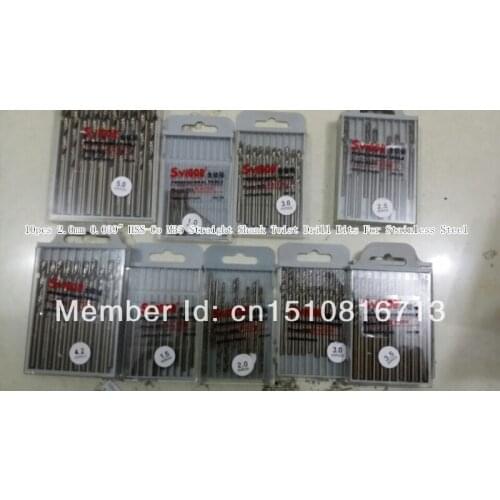 5pcs 5.5mm 0.217" HSS-Co M35 Straight Shank Twist Drill Bits For Stainless Steel
