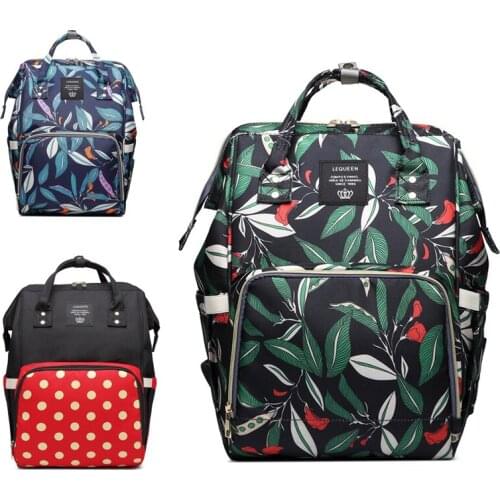 9 Styles LEQUEEN Mummy Maternity Nappy Bag Large Capacity Baby Diaper Bag Travel Backpack Designer Nursing Bags for Baby Care