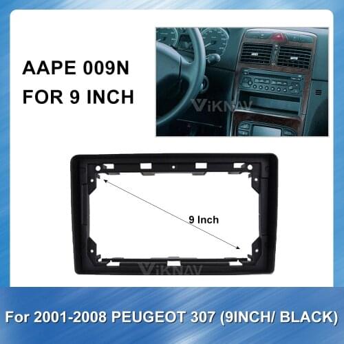2 Din Car Radio Fascia for PEUGEOT 307 2001-2008 (black) Car Dash Mount Kit Adaptor CD Trim Panel Auto Stereo Audio Frame