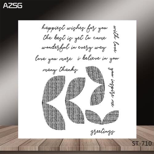 AZSG Line style leaves and bowknot Clear Stamps/Seal For DIY Scrapbooking/Card Making/Album Decorative Rubber Stamp Crafts