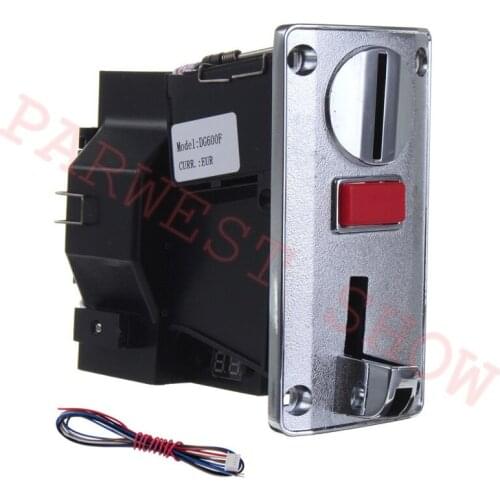 Free Shipping 6 coin types DG600F multi Coin Acceptor Validator Reader Selector machine For Vending Machine CPU Coin Selector