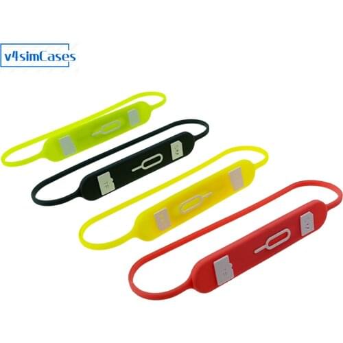 1Pcs V4sim Cases Sim Card Holder/TF Card Holder Silicone Portable Safe Pin Needle Anti Lost SIM Card Holder