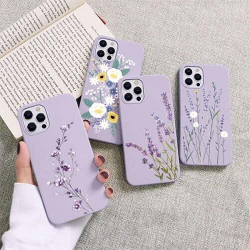 Lavender Flower Capa For Samsung Galaxy A22 A12 A52 A32 A72 A21S A51 A50 A71 A31 A40 A10 S21 FE S20 FE S10 S10E S9 S8 Plus Cases