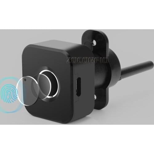 Black security keyless USB rechargeable door lock fingerprint smart lock quick unlock for drawer cabinet lock