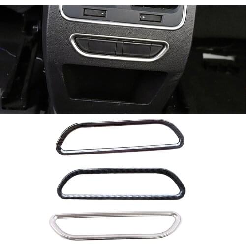For Haval F7 F7X 2018-2021 Car Center Console Armrest Rear Seat Heating Button Decoration Cover Trim Stainless Steel Sticker