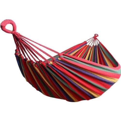 Individual Outdoor Leisure Hammock Canvas Air Mat Hammock Tree House Air Sky Tent Color Red Blue Color 280*80