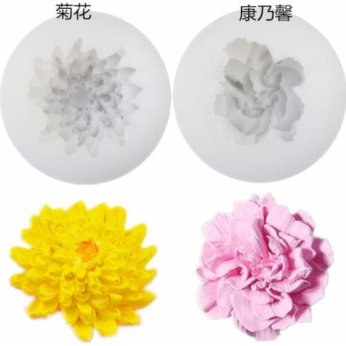 Carnation Chrysanthemum Silicone Handmade DIY Homemade Flower Soap Handmade Soap Mold Candle Aromatherapy Plaster Mold