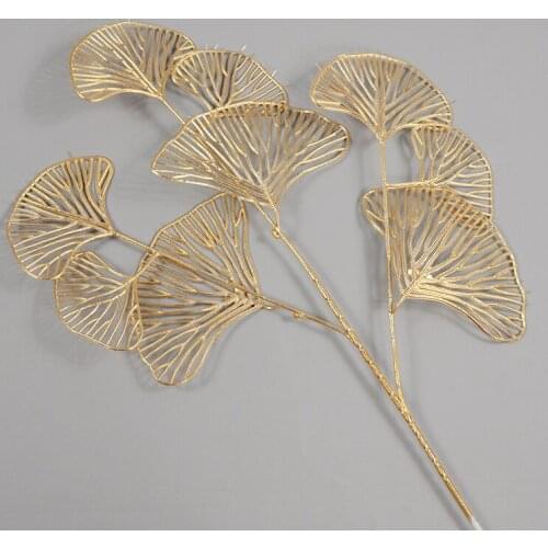 Artificial Plants 3cross Fan Blude Plants Simulation Fake Leaves Artificial Plants for Office Home Wedding DIY Decoration 1pc