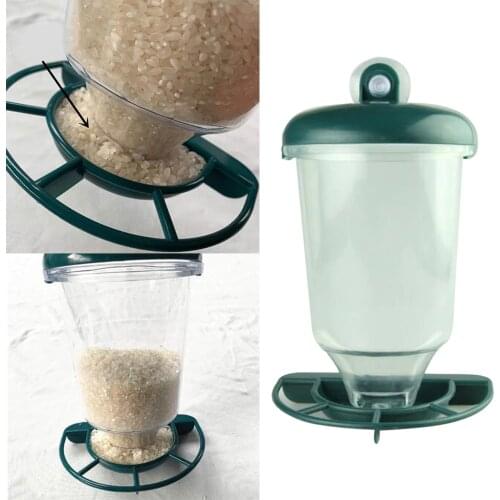 Window Mounted Bird Feeder Clear Plastic Food Seed Nut Dispenser for Most Wild Birds Suction Cup