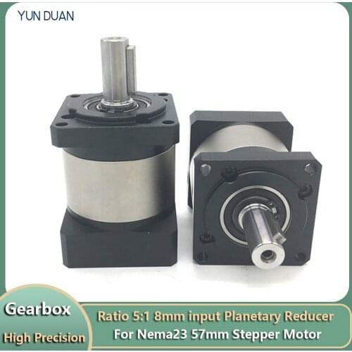 5:1 NEMA23 7 Arcmin Backlash 57mm Planetary Reducer Quietness Gearbox Reducer for Closed Loop Stepper Motor