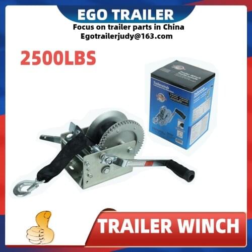 EgoTrailer Top quality Hand Winch 2500bs/1125KGS 7.3 m Webbing Strap Car Boat Trailer winch
