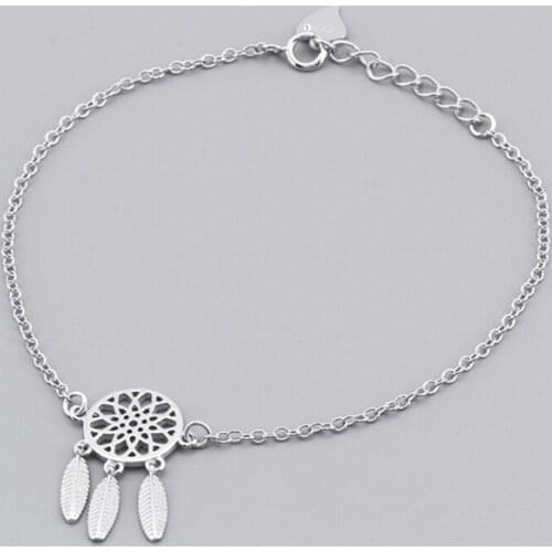 Summer Brand Fashion Silver Color Feather Bracelets For Women New Designer Charms Bracelets Bijoux Wholesale