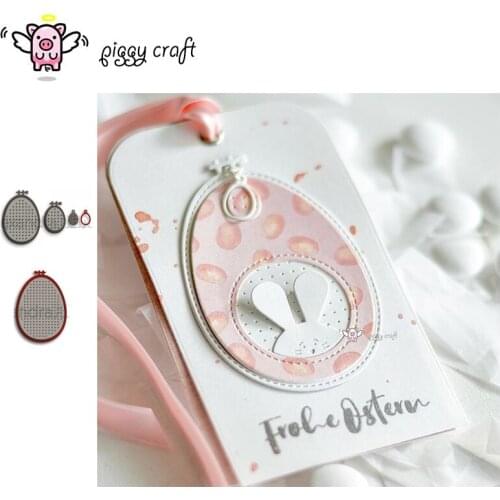 Piggy Craft metal cutting dies cut die mold Egg embroidery frame tag Scrapbook paper craft knife mould blade punch stencils dies
