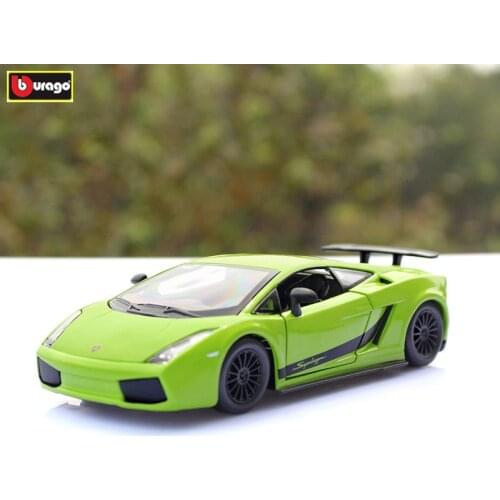 Bburago 1:24 Lamborghini Gallardo green alloy car model simulation car decoration collection gift toy