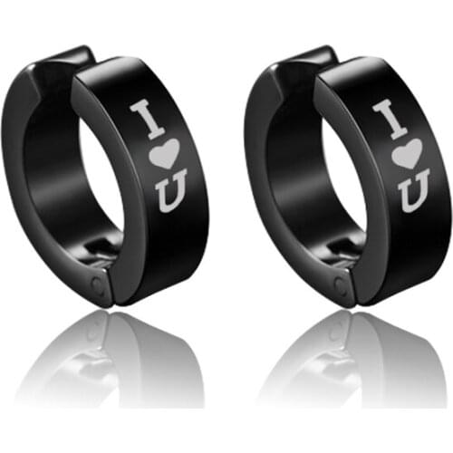 Men earring Black Hip Hop Fashion Scorpion Pentagram Alphabet Cross Earring women Animal Gold Earring Piercing Multiple jewelry