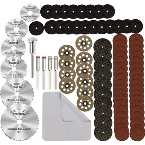 30-60pcs HSS Mini Circular Saw Blade Set Cut-Off Wheels Drill Diamond Cutting Discs Power Rotary Tool Accessories for Metal Wood