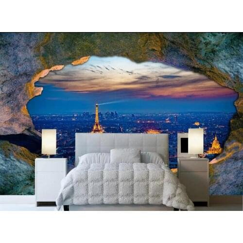 Bacal City Night View 3D Photo Picture Wallpaper Wall Murals Modern Living Room Bedroom Background Wall Painting Art Wallpaper