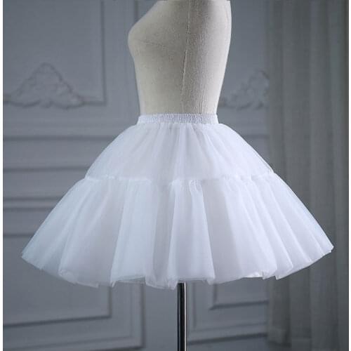 New Short Petticoats Hoopless Short Flower Girl Formal Dress Crinoline for Wedding Underskirt
